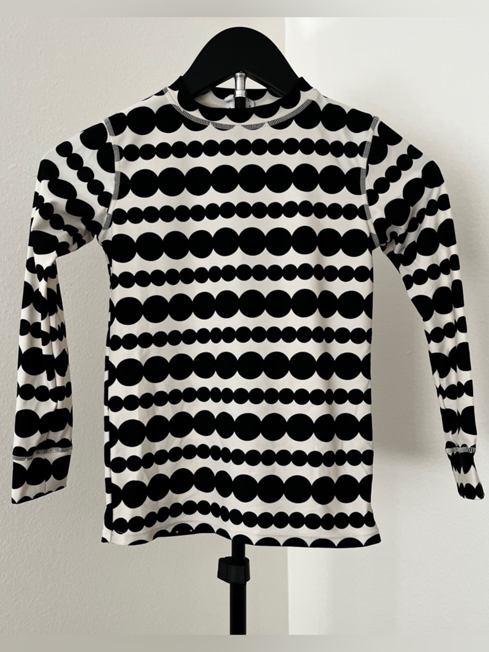 ☀️ Shade Critters Palm Beach Rash Guard | Luxe Black + White Mod Swim Top